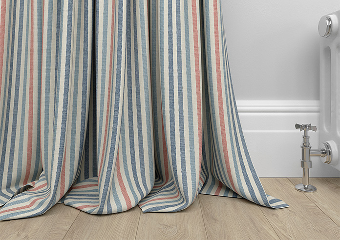 Emily Bond Cornish Stripe, Blue Multi - Made to Measure Curtains - Image 6